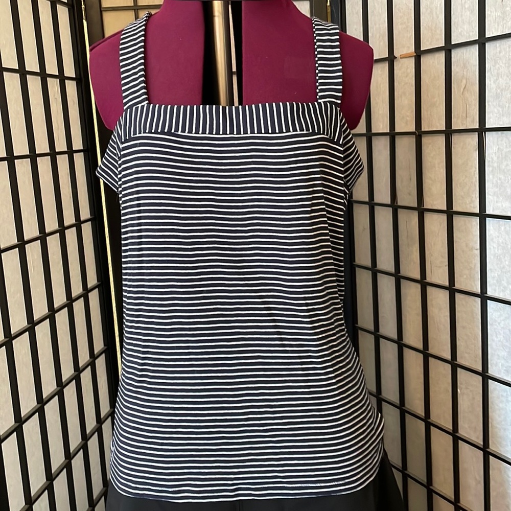 Blue & white striped top from Loft
